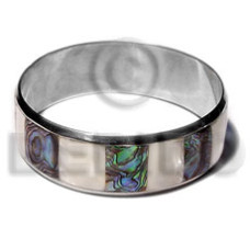 Laminated inlaid paua hammershell natural