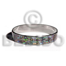 Laminated inlaid mosaic paua in