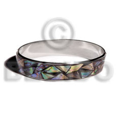 Laminated inlaid crazy cut paua