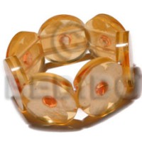 30mm round bright orange clear