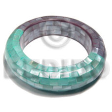 Chunky bangle combination of violet