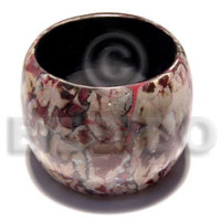 Chunky laminated shell crackled wooden