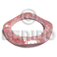 Pink kabibe shell blocking wavy