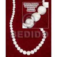 Troca round graduated beads