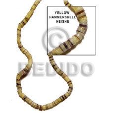 4-5mm hammer shell heishe yellow