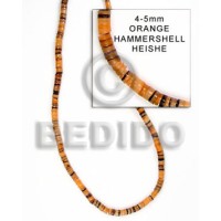 4-5mm hammer shell heishe orange