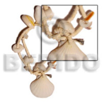 2 rows coco heishe bleached