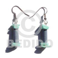 Dangling pastel bluewoodtube dyed