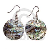 35mm dangling round paua "abalone"