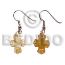 Dangling 17x14mm brown lip cross
