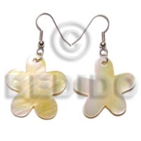 Dangling 30mm mop flower earrings