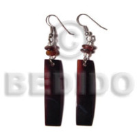 Dangling 40x10mm black tab bar
