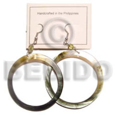 Dangling black lip hoop earrings