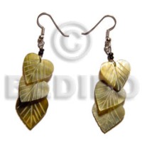 Dangling triple hearts blacklip 20mm