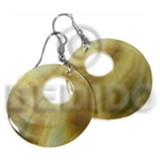 Round goldlip donut earrings 40mm