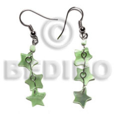 Dangling 10mm pastel green triple