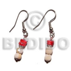 Dangling luhuanus mosaic bead white clam