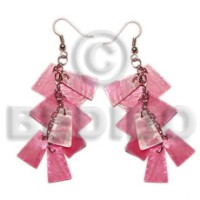 Dangling pink 20mmx15mm capiz 9pcs.