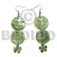 Dangling double round 25mm blue