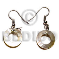 Dangling round 25mm brownlip donut