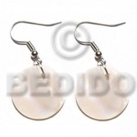 Dangling round 20mm kabibe shell