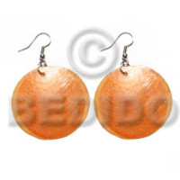 Dangling double orange capiz round
