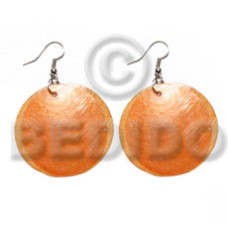 Dangling double orange capiz round