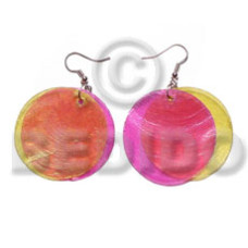 Dangling double yellopink combination capiz