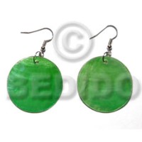 Dangling green kabibe round 30mm