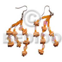 Dangling white rose multicolored