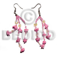 Dangling white rose multicolored