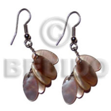 Dangling 5 pcs. 15mmx12mm brownlip