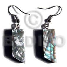 Dangling 28mmx10mm green shell bar