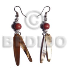 Dangling 2 pcs. 40mmx8mm brownlip Dangling 2 pcs. 40mmx8mm brownlip