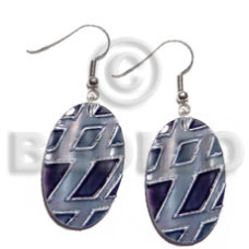 Dangling 30mmx20mm oval kabibe shell