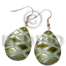 Dangling 35mmx30mm teardrop kabibe shell