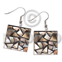 Dangling flat 20mmx20mm square black