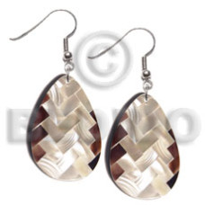 Dangling teardrop 40mmx27mm flat resin