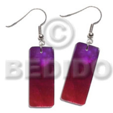 Dangling 20mmx8mm rectangular two tone