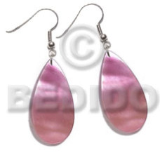 Dangling kabibe inverted rounded teardrop