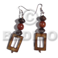 Dangling 30mmx20mm rectangular laminated golden