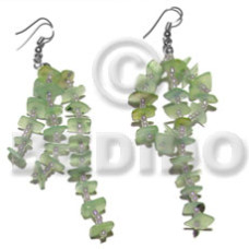 Dangling mint green sq. cut