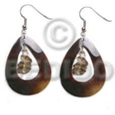 Dangling 35mmx30mm teardrop blacktab ring