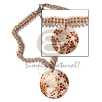 Clear brown glass beads