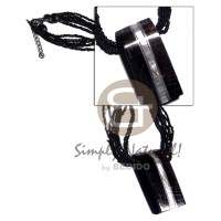 5 layers black glass beads