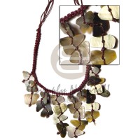 Dark brown macramie dangling