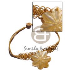 Golden yellow wax cord macrame