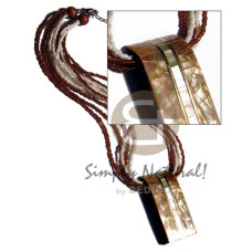 5 layers brown beige glass