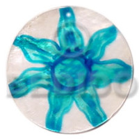 Round natural 50mm capiz shell