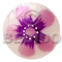 Round natural 50mm capiz shell